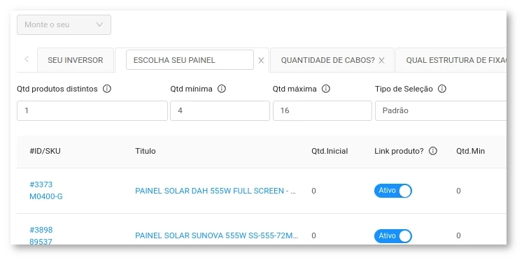 Monte seu kit Escadio E-commerce
